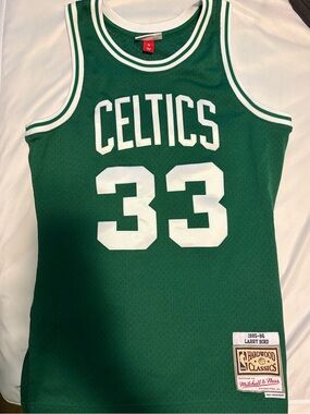 Size small Mitchell & Ness Larry Bird Celtics Hardwood Classics Jersey READ